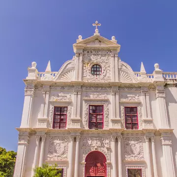 Facade of St Paul's church in Diu, Gujarat, india.
