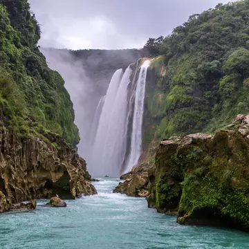 Tamul waterfall, San Luis Potosí; Shutterstock ID 790390132;