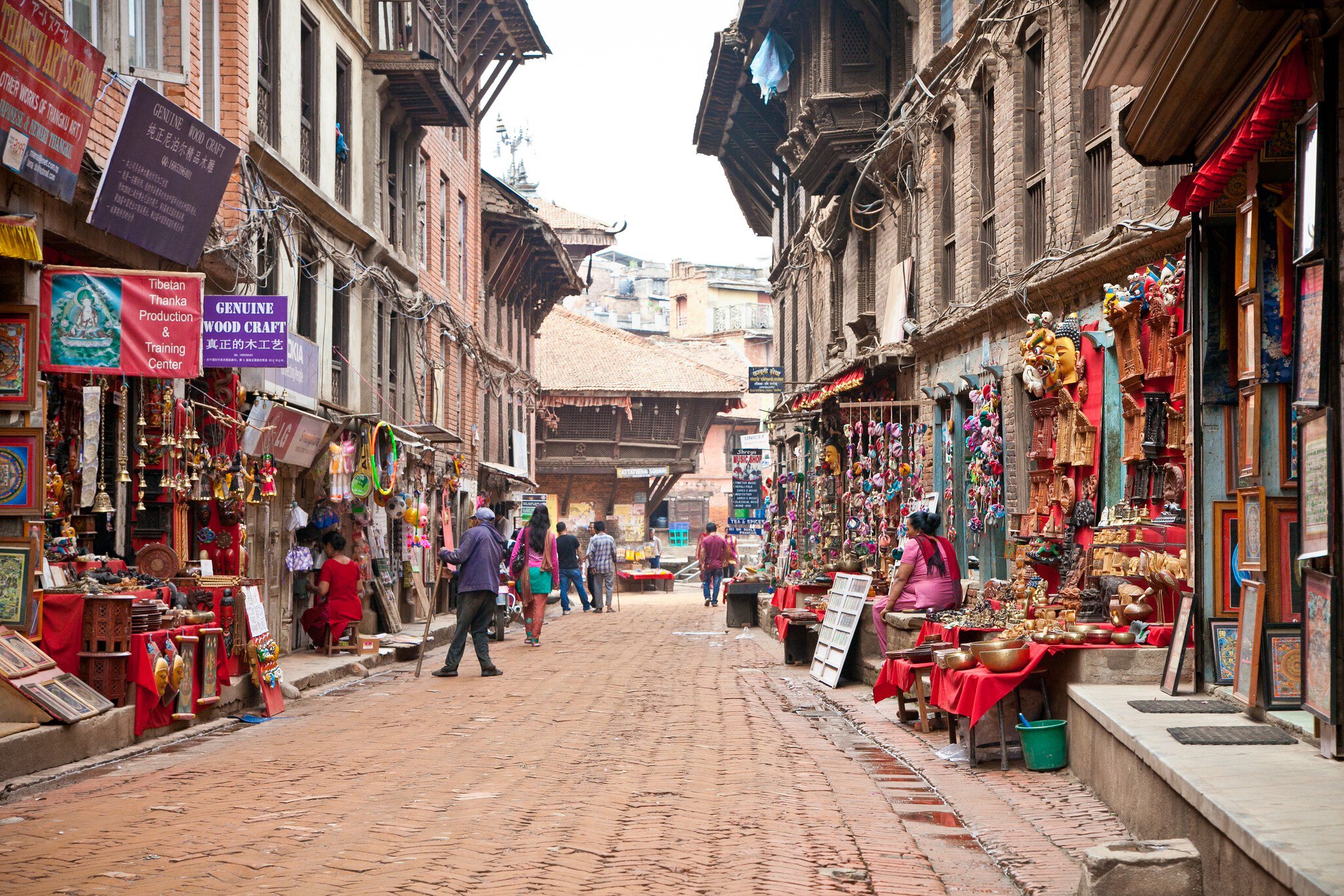 City street in Bhaktapur.