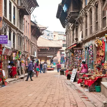 City street in Bhaktapur.