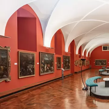 Prague, Czech Republic. Showroom inside Prague Castle Picture Gallery. The exhibition offers over a hundred of the finest paintings from the property of Prague Castle.