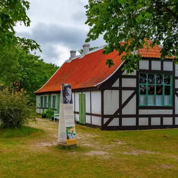 Exterior of Drachmann Hus museum in Danish town Skagen.