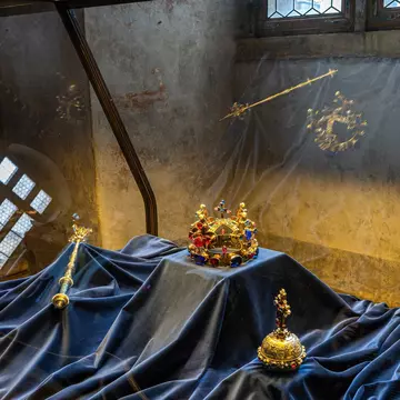 Copy of The Bohemian Crown Jewels, or the Czech Crown Jewels on Prague Castle interior. Prague, Czech Republic.