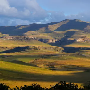 Green hills in Golden Gate Highlands National Park, South Africa