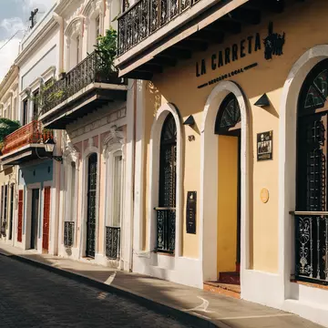 The exterior of Mercado La Carreta in San Juan, Puerto Rico. Steph Segarra for Lonely Planet