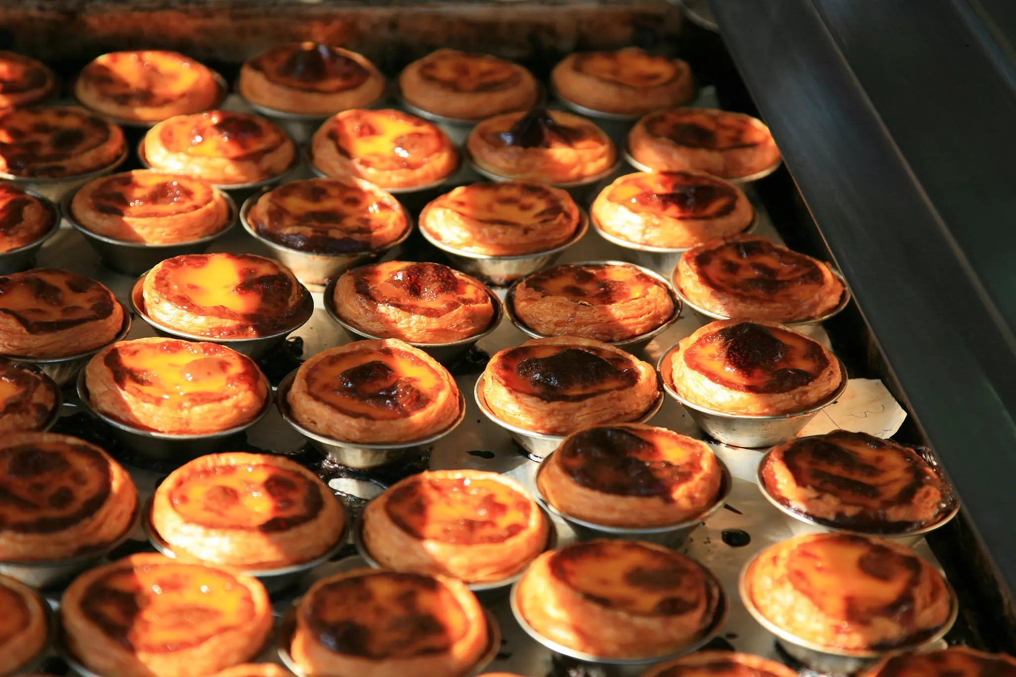 Portuguese-style egg tarts at Lord Stow's Bakery, Macau.