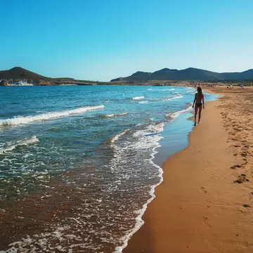 Famous Genoveses Beach, in Cabo de Gata - Nijar Natural Park - Almeria, Andalusia, southern Spain; Shutterstock ID 753013300;