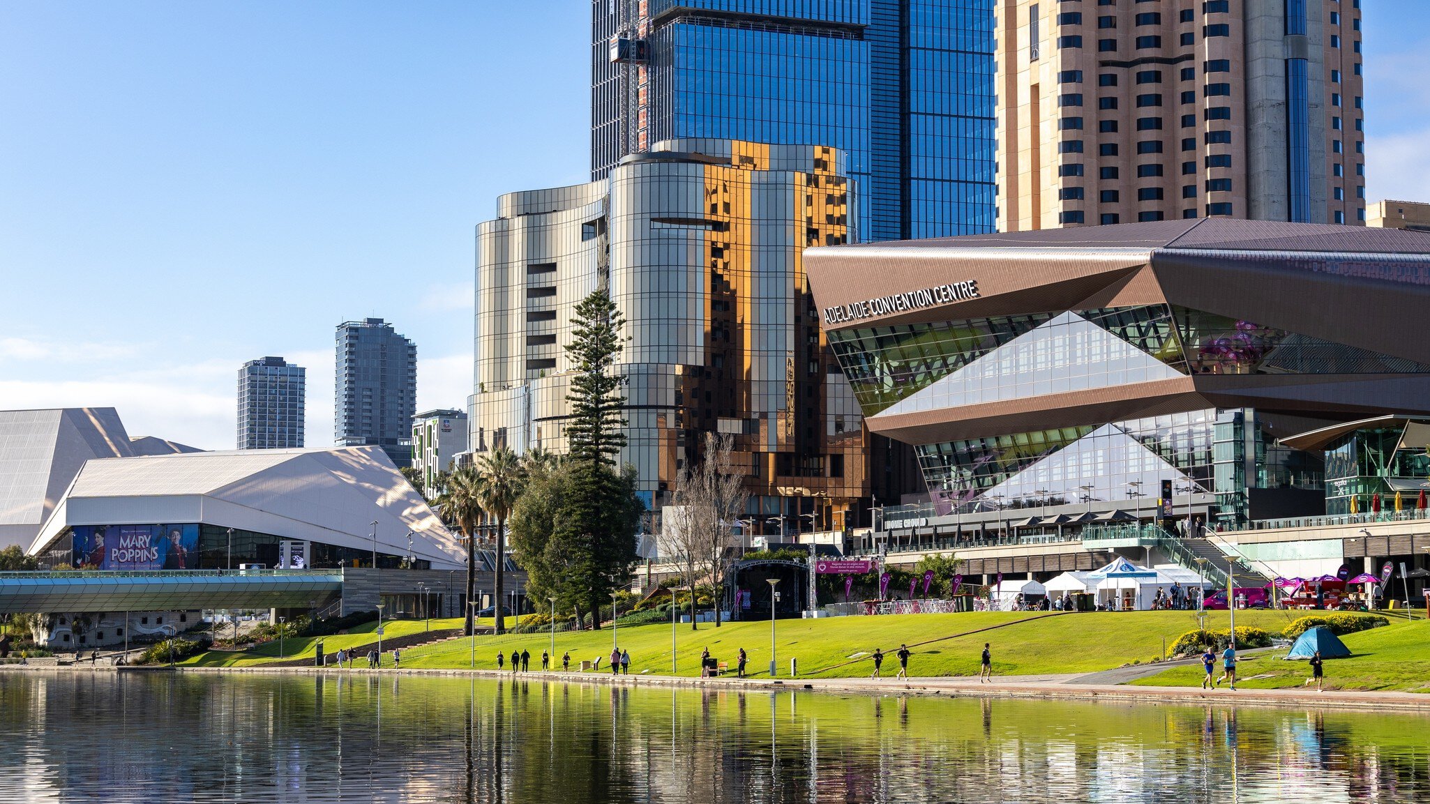 A landscape of the Adelaide cityscape across the River Torrens in Adelaide South Australia on July 23rd 2023, License Type: media, Download Time: 2026-04-13T10:34:17.000Z, User: claramonitto, Editorial: true, purchase_order: 56530 - Guidebooks, job: WIP Global Publishing, client: Australia 23, other: Clara Monitto