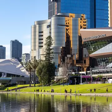 A landscape of the Adelaide cityscape across the River Torrens in Adelaide South Australia on July 23rd 2023, License Type: media, Download Time: 2026-04-13T10:34:17.000Z, User: claramonitto, Editorial: true, purchase_order: 56530 - Guidebooks, job: WIP Global Publishing, client: Australia 23, other: Clara Monitto