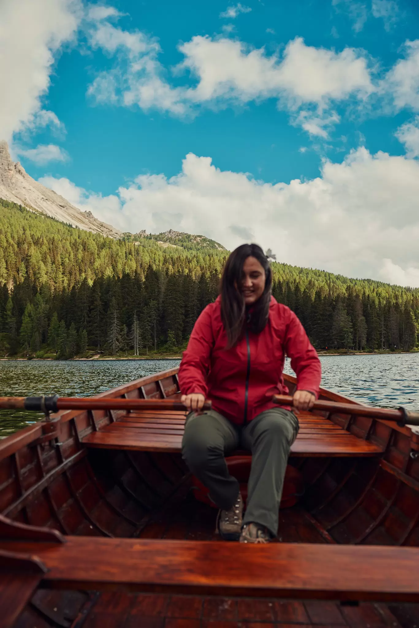 Canoe ride on a lake in the Dolomites. Chaira Bonetti for Lonely Planet