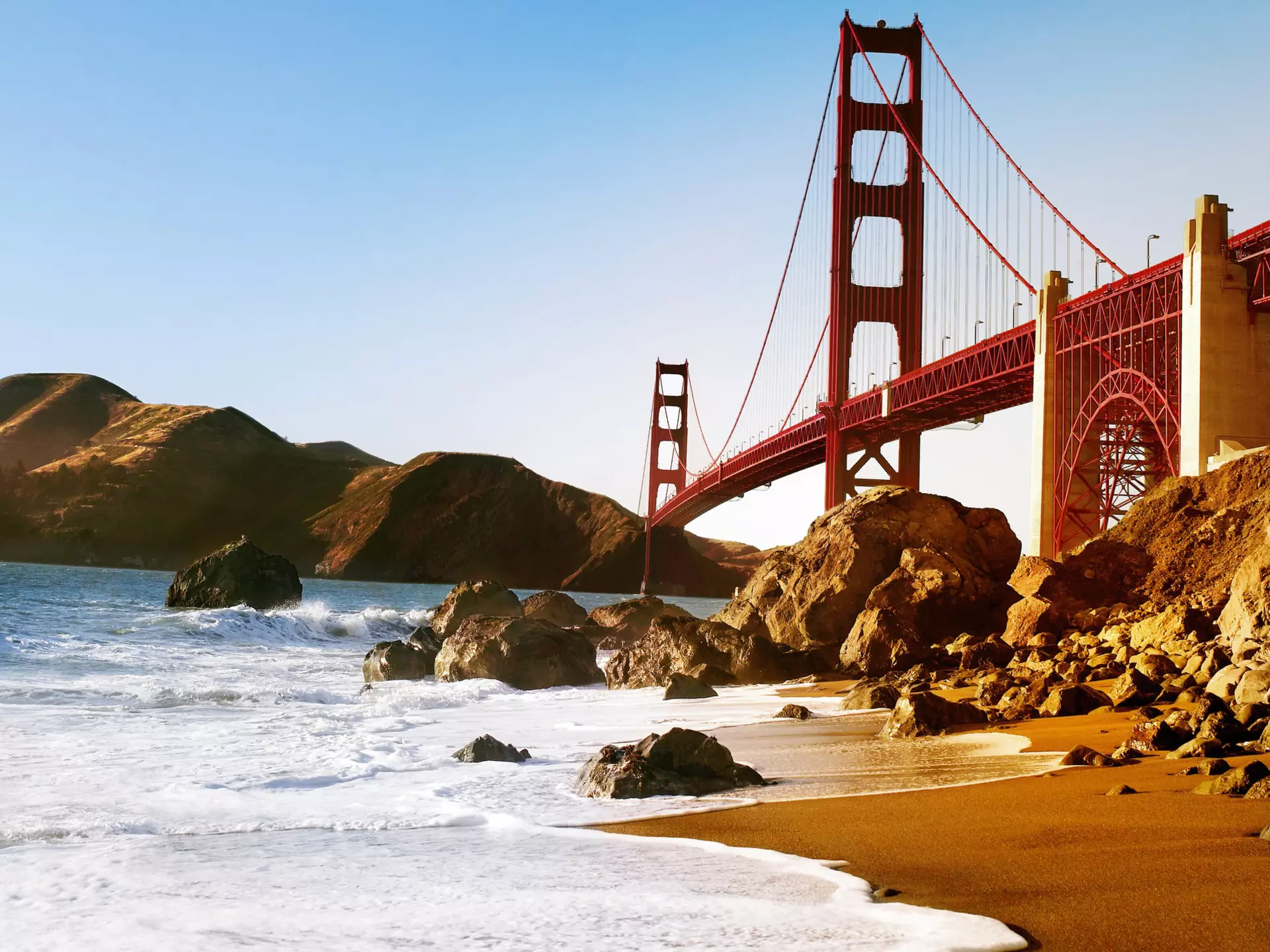 Golden Gate Bridge seen from Marshall’s Beach.
Lonely Planet Traveller Magazine, Issue 19, California, Perfect trip