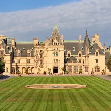 The stately Biltmore House on the Biltmore Estate grounds, Asheville, North Carolina