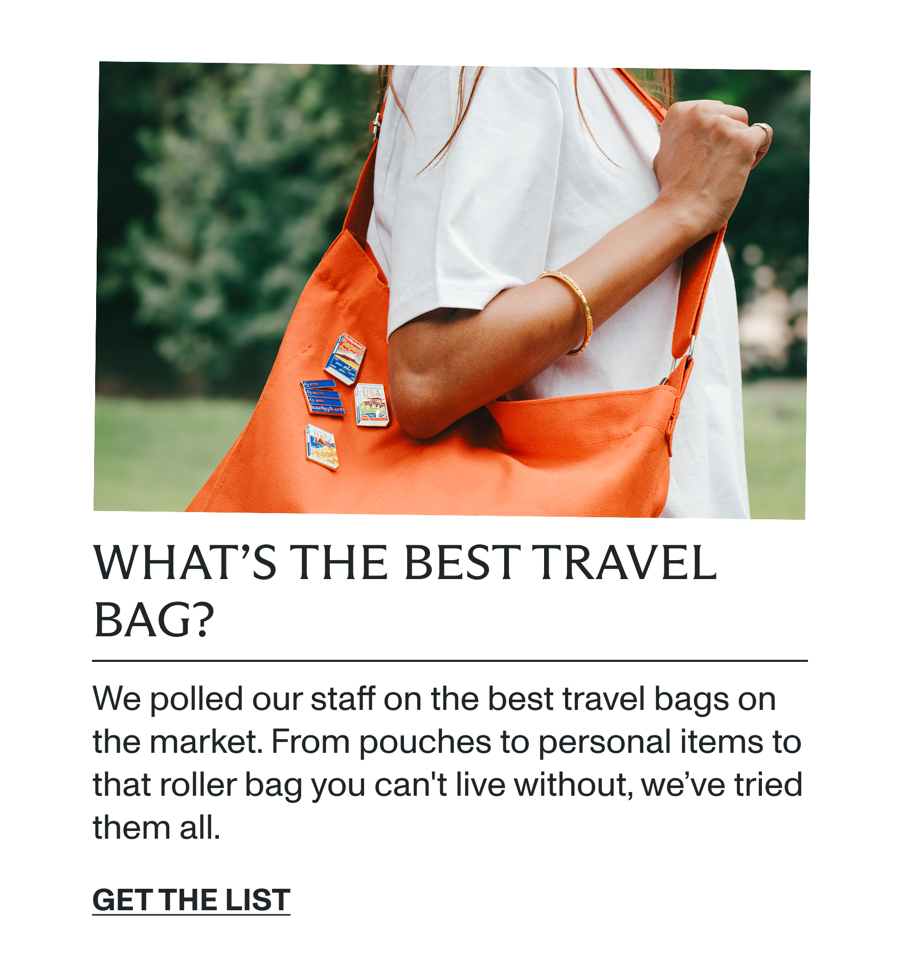 What's the best travel bag?