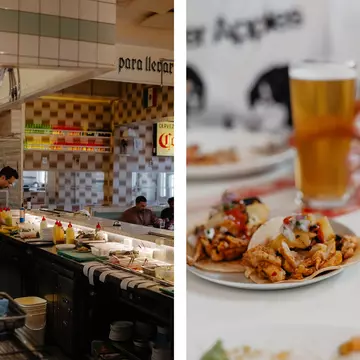 COLLINGWOOD, MELBOURNE, AUSTRALIA. DECEMBER 2024. 

Hotel Jesus, Mexican cantina and bar, Collingwood, Melbourne, Australia

Prawn ceviche, with aji amarillo, leche de tigre, blood orange, mezcal gel, piquin chilli oil, coriander and white onion. Hotel Jesus, Mexican cantina and bar, Smith Street, Collingwood, Melbourne

Mahi Mahi Aguachile with cucumber, lime, jalapeno, avocado, green oil, coriander and white onion

Beef Taco: braised beef, black bean, chilli morita, chimichurri and crispy shallots

Chicken al Pastor taco, 12 hr marinated chicken, roasted pineapple, ancho chilli, onion and coriander.

A distinctly Mexico City street food, Volcancito Chorizo, made from house made chorizo, fried cheese, nopales and pico de gallo.

Drinks: Paloma and classic Margarita, tap beer.
BIT 2026