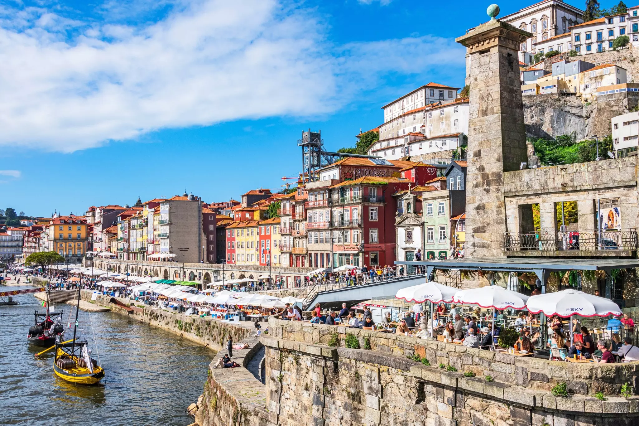 Porto, Portugal, with views of the Douro River. steve bridge/Shutterstock