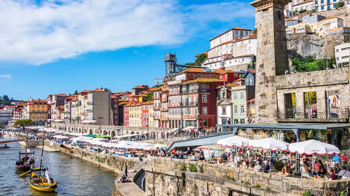 Porto, Portugal, with views of the Douro River. steve bridge/Shutterstock