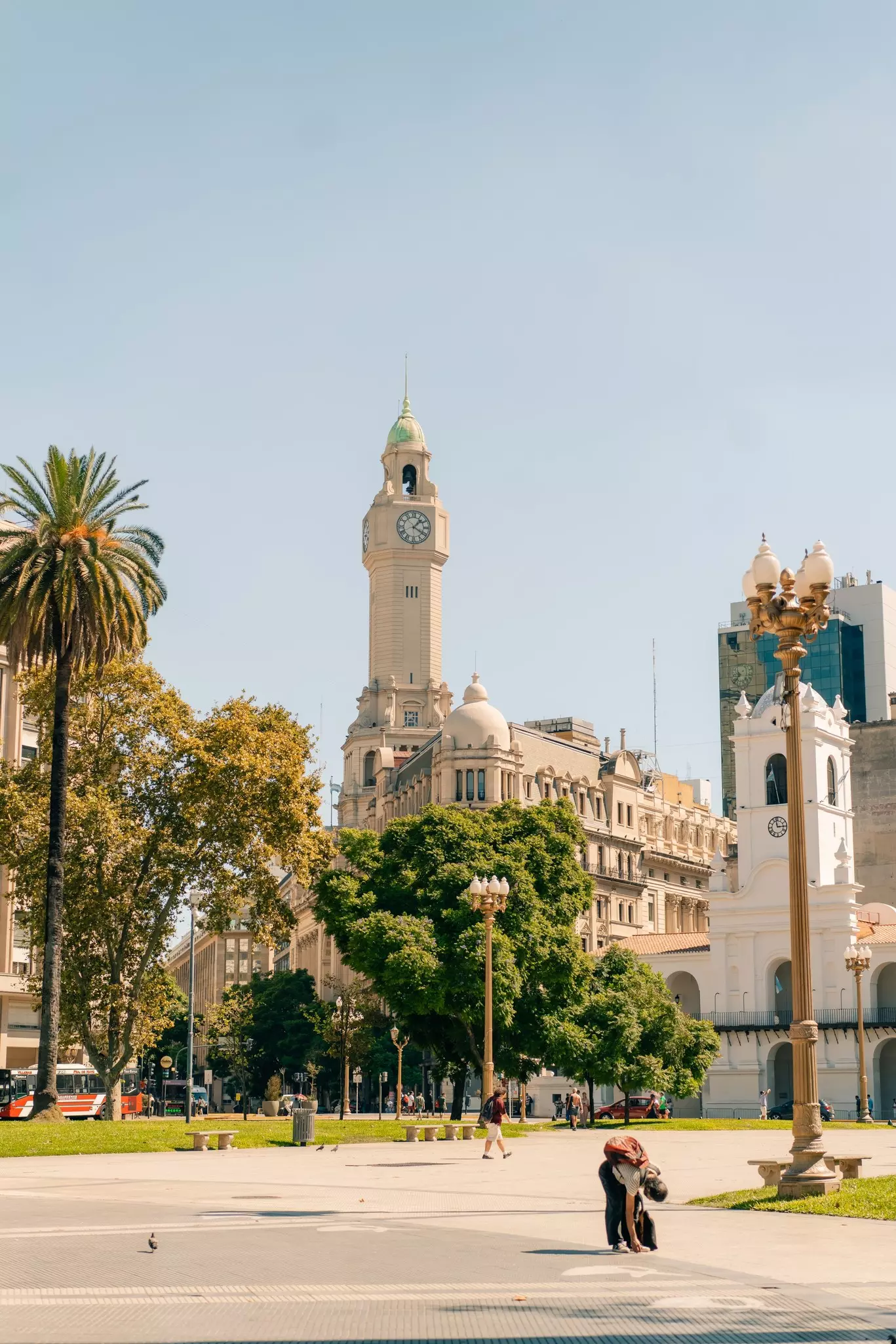 View of buildings around Plaza de Mayo in Buenos Aires, Argentina