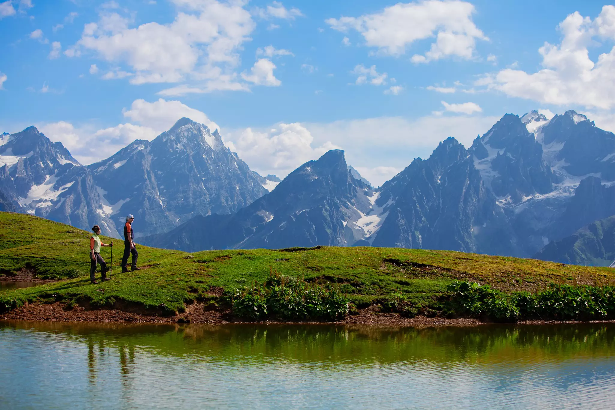 Hikers in the Svaneti region. kapulya / Getty Images
