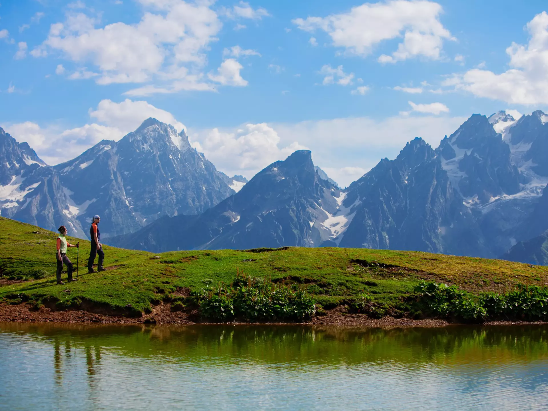 Hikers in the Svaneti region. kapulya / Getty Images