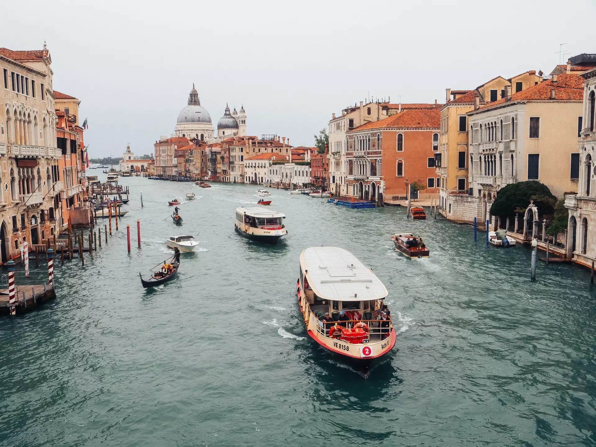 Traffic in the Grand Canal, from Ponte dell'Accademia.