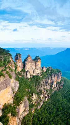 Rock formations in the Blue Mountains in Australia.