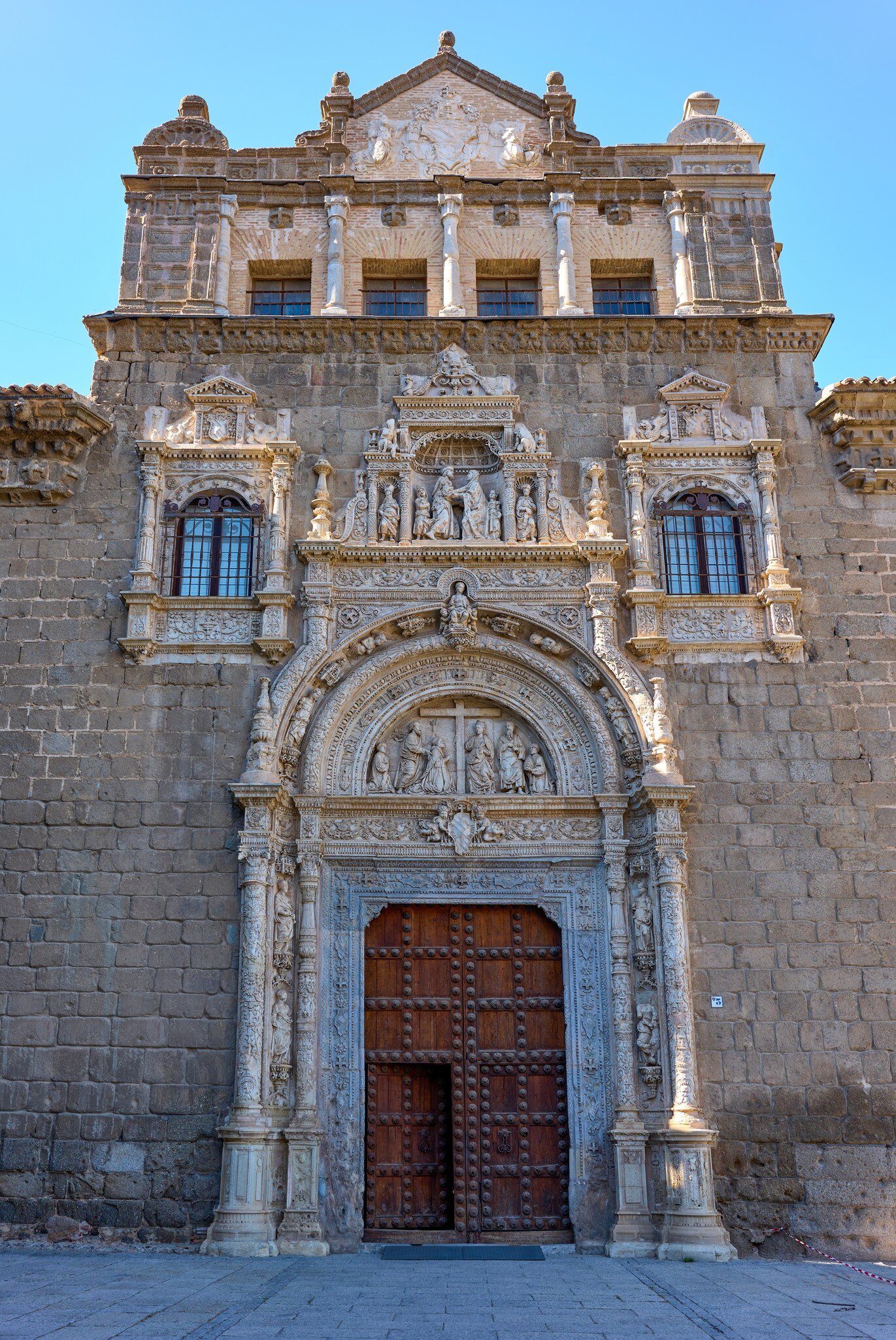 Facade of the Museo de Santa Cruz in Toledo, Spain.