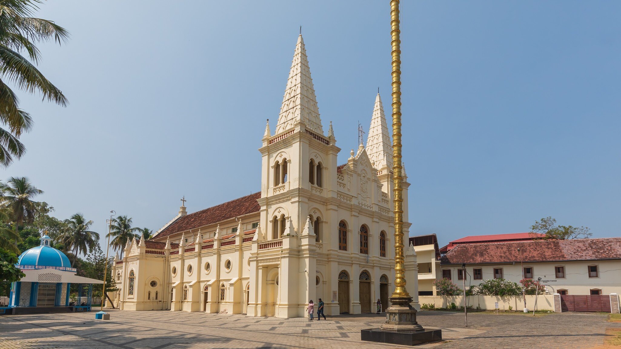 Facade of Santa Cruz Cathedral Basilica, Kochi. Kerala, India.