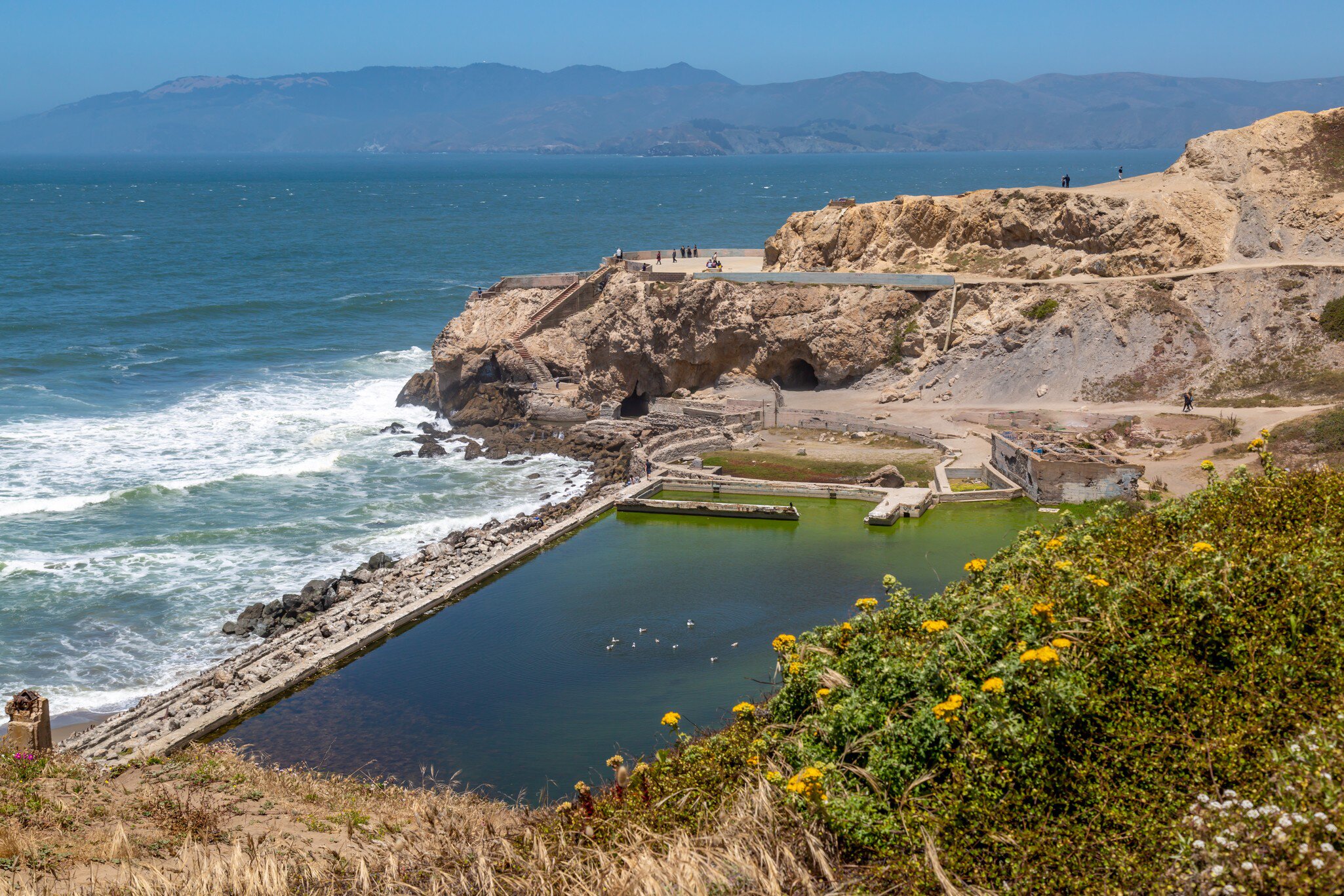 Looking out over the ruins of Sutro Baths, on the Californian Coast near San Francisco, License Type: media, Download Time: 2025-08-06T19:46:19.000Z, User: dermothegarty77, Editorial: false, purchase_order: 56530 - Guidebooks, job: Global Publishing WIP, client: Coastal California 7, other: Dermot Hegarty 