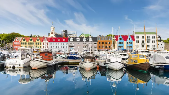 The boat harbor in Tórshavn