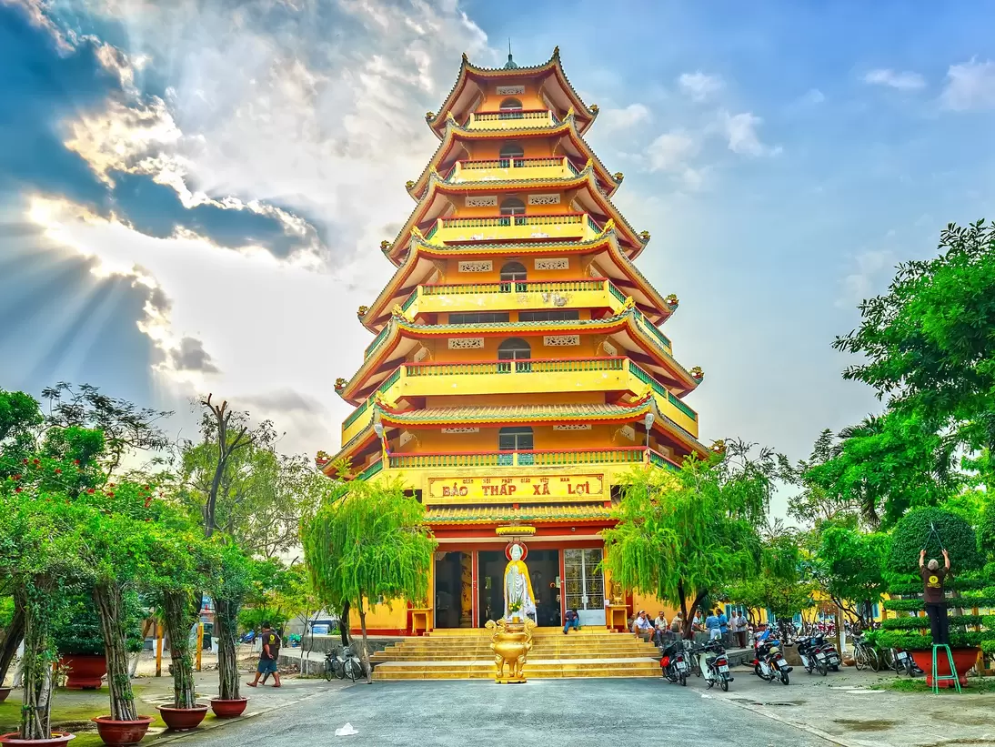 Ho Chi Minh City, Vietnam - January 17th, 2015: Giac Lam Pagoda