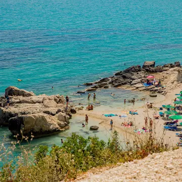 ZAKYNTHOS, GREECE - 18 june 2019 - Small beach Xigia on Greek island Zakynthos