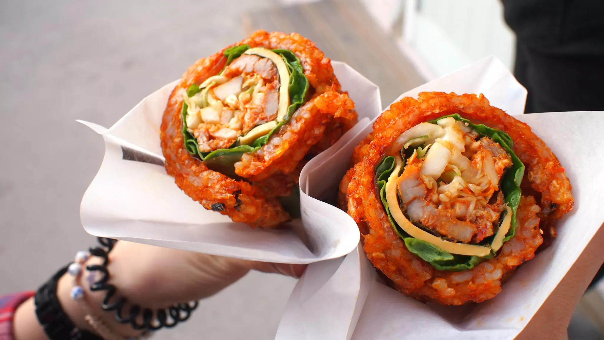 Bibimbap waffles are one of the popular street food treats in Jeonju © JeeHyun_K / Getty Images