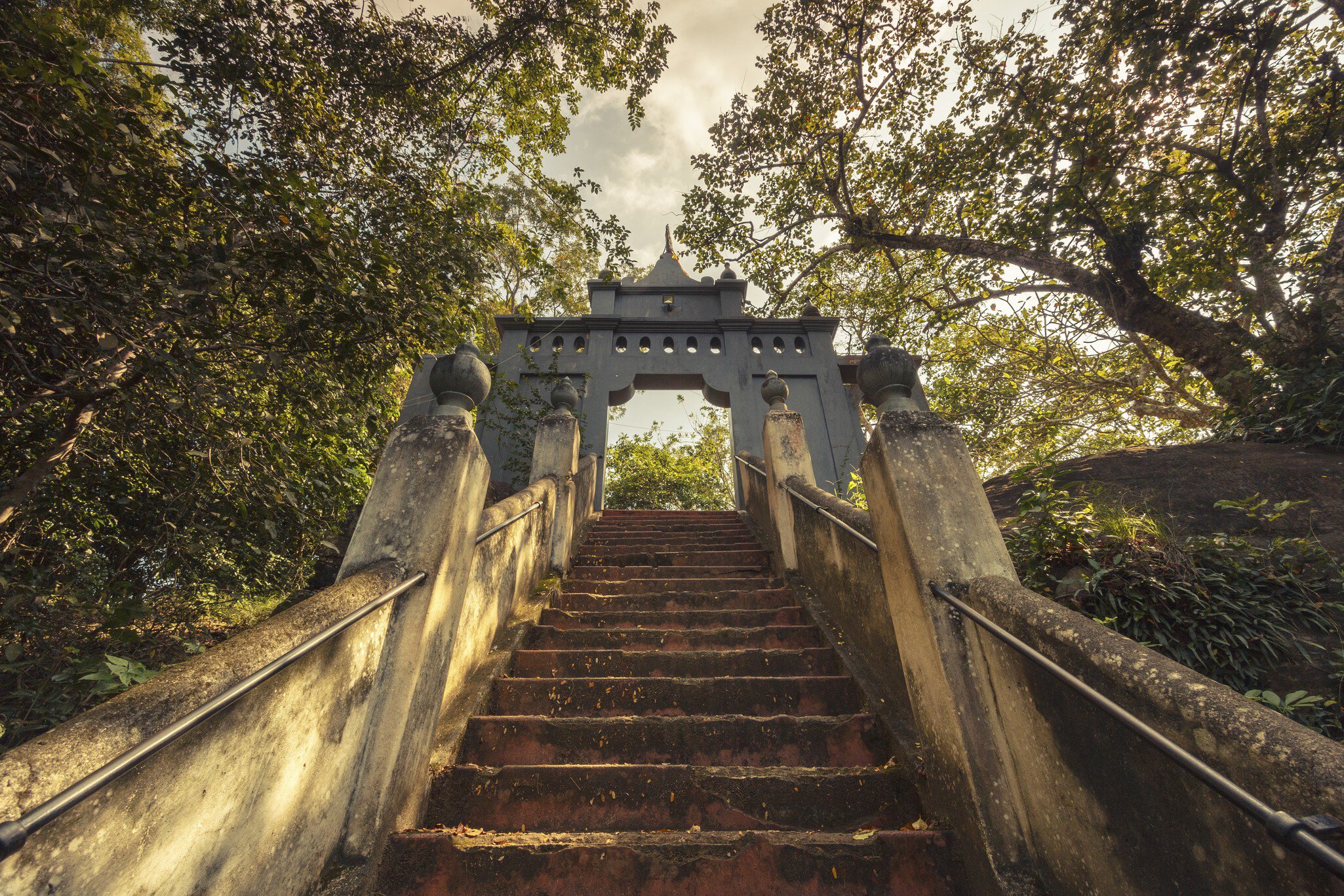 Rock Temple Staircase leading to a grave and the dagga.
