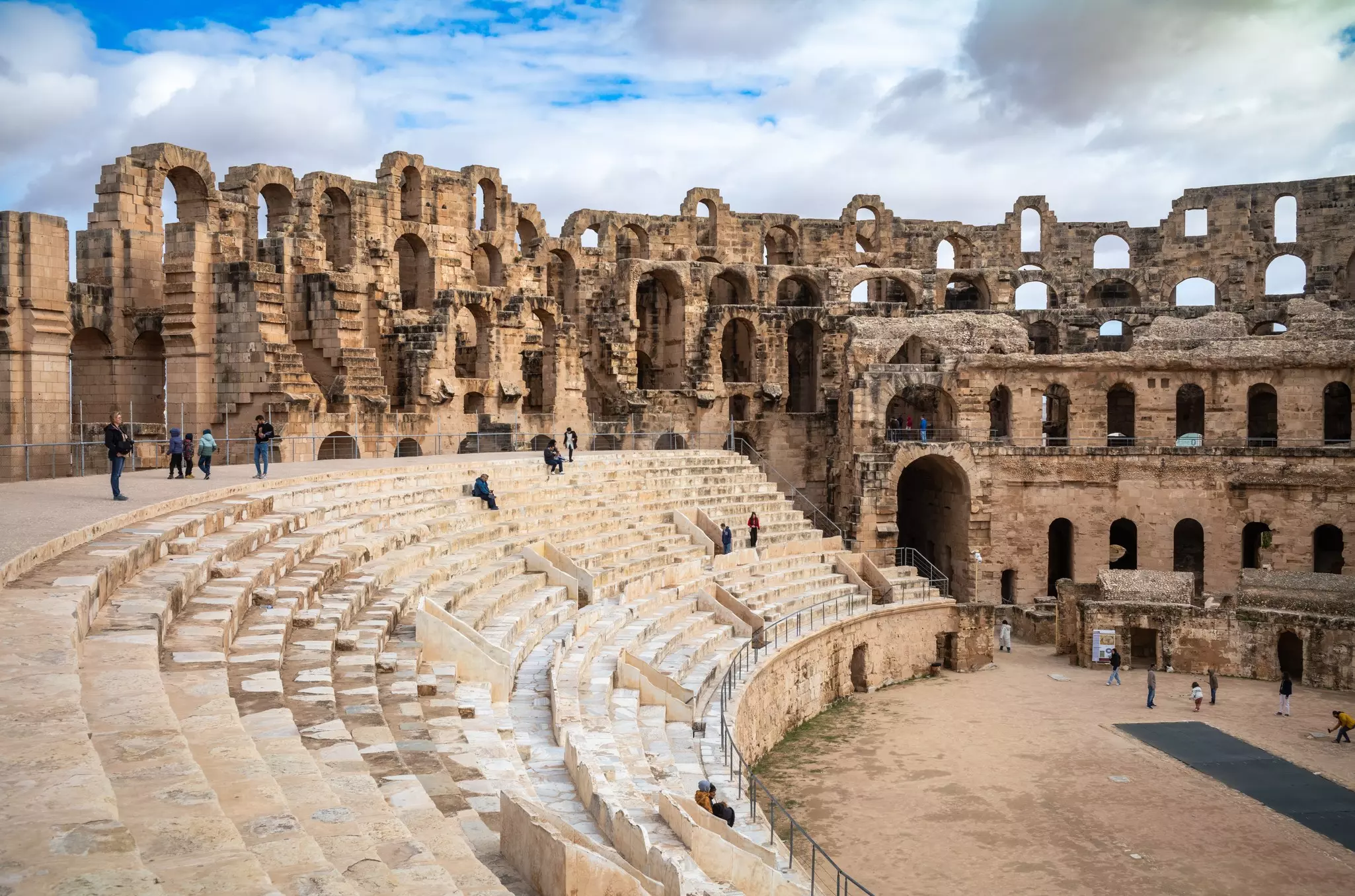 A panorama of the interior of Roman amphitheatre