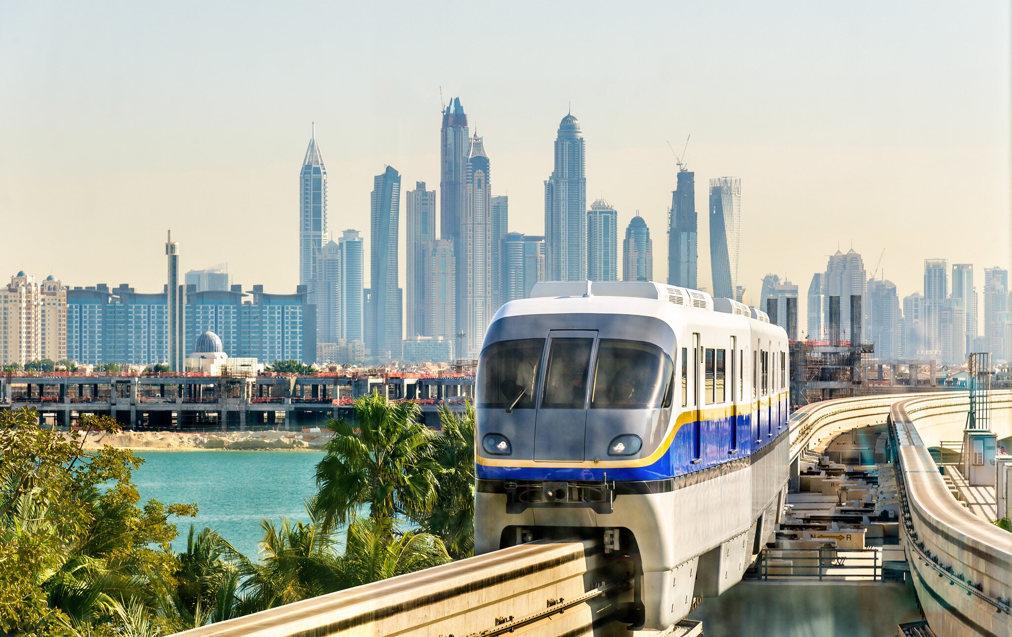 Dubai skyline seen from the desert