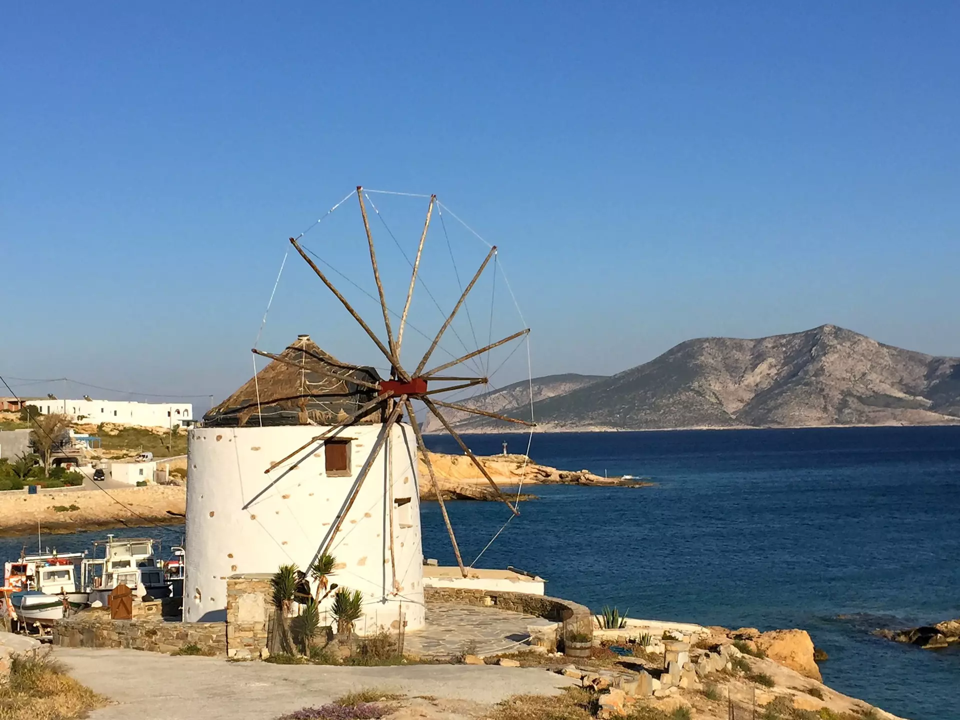 Loutro windmill on Koufonisia island in the Small Cyclades.