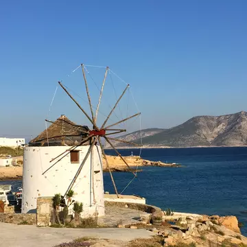 Loutro windmill on Koufonisia island in the Small Cyclades.