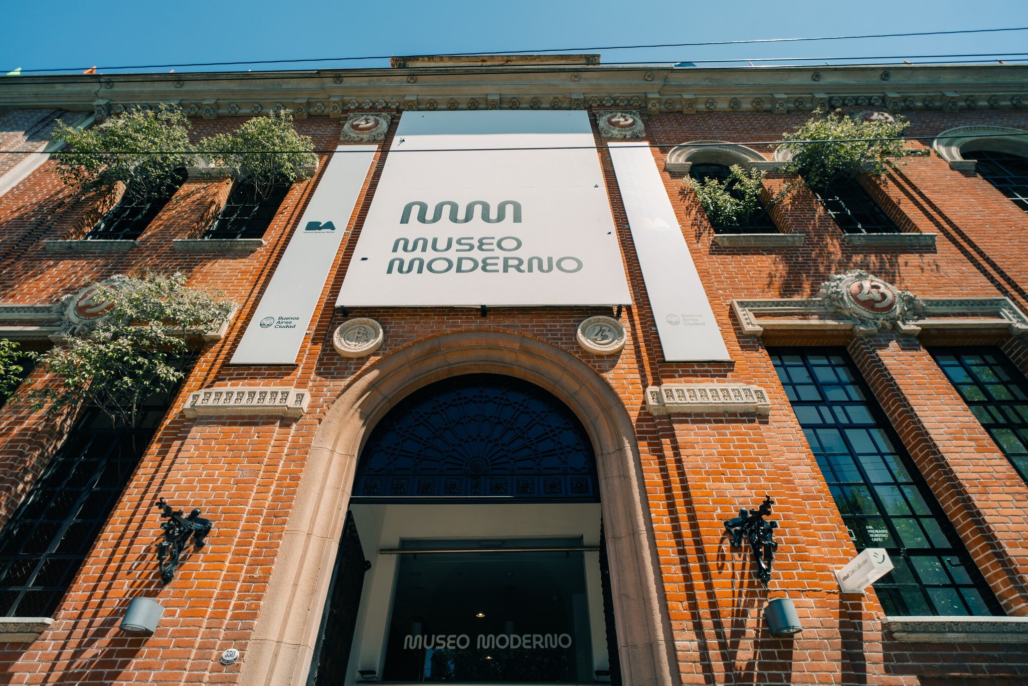  Facade of Buenos Aires Modern Art Museum (Museo Moderno).  Low angle. 