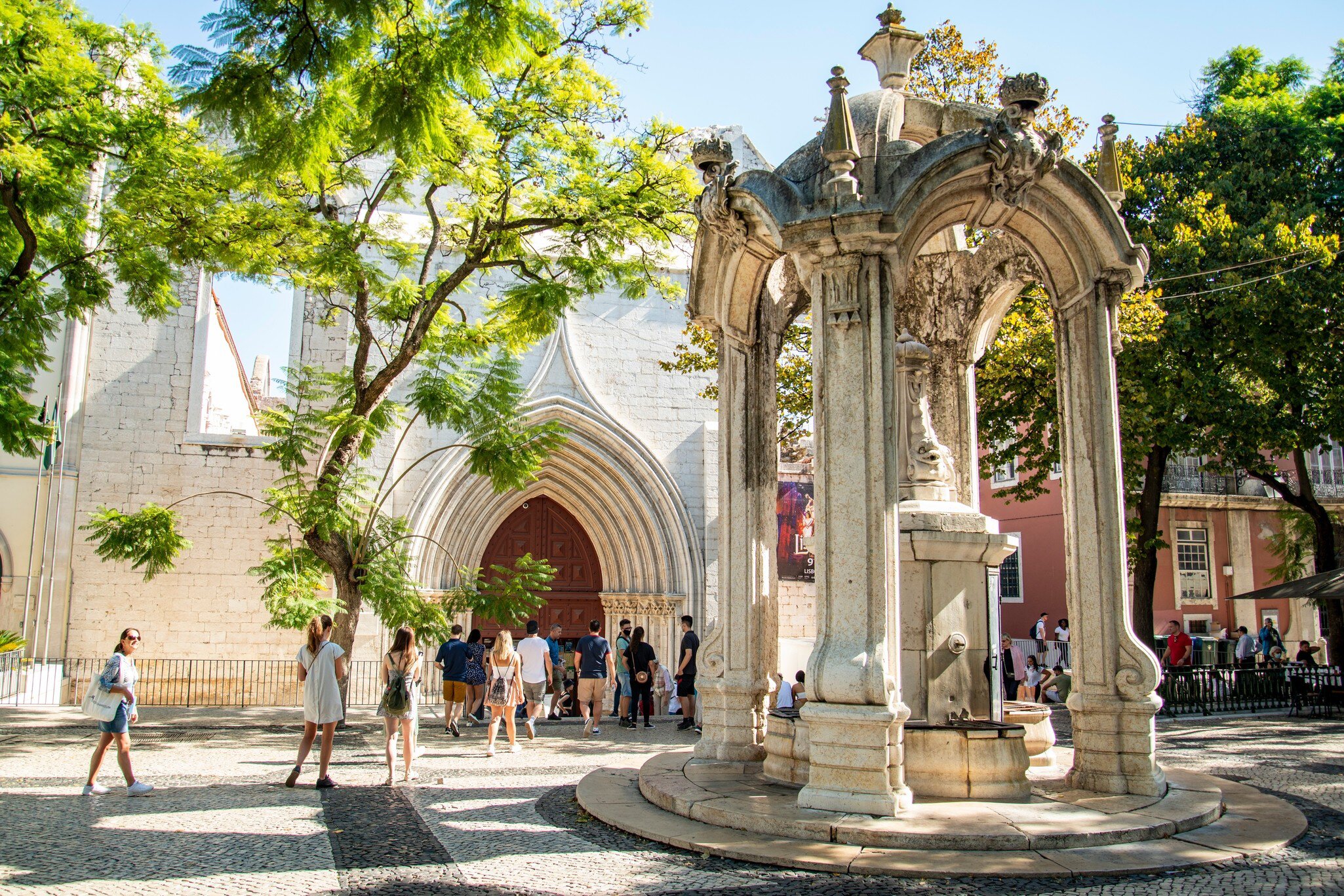 Ruins of the Convent of Our Lady of Mount Carmel in Lisbon, Portugal.