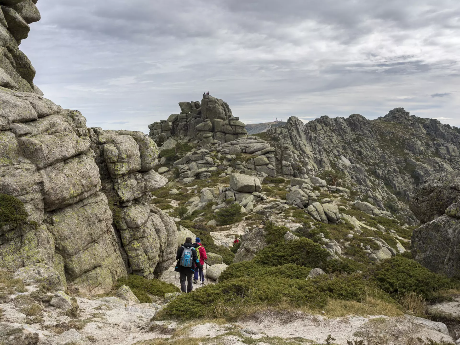 Hikers in Siete Picos range in Guadarrama Mountains National Park outside Madrid. Israel Hervas Bengochea/Shutterstock
