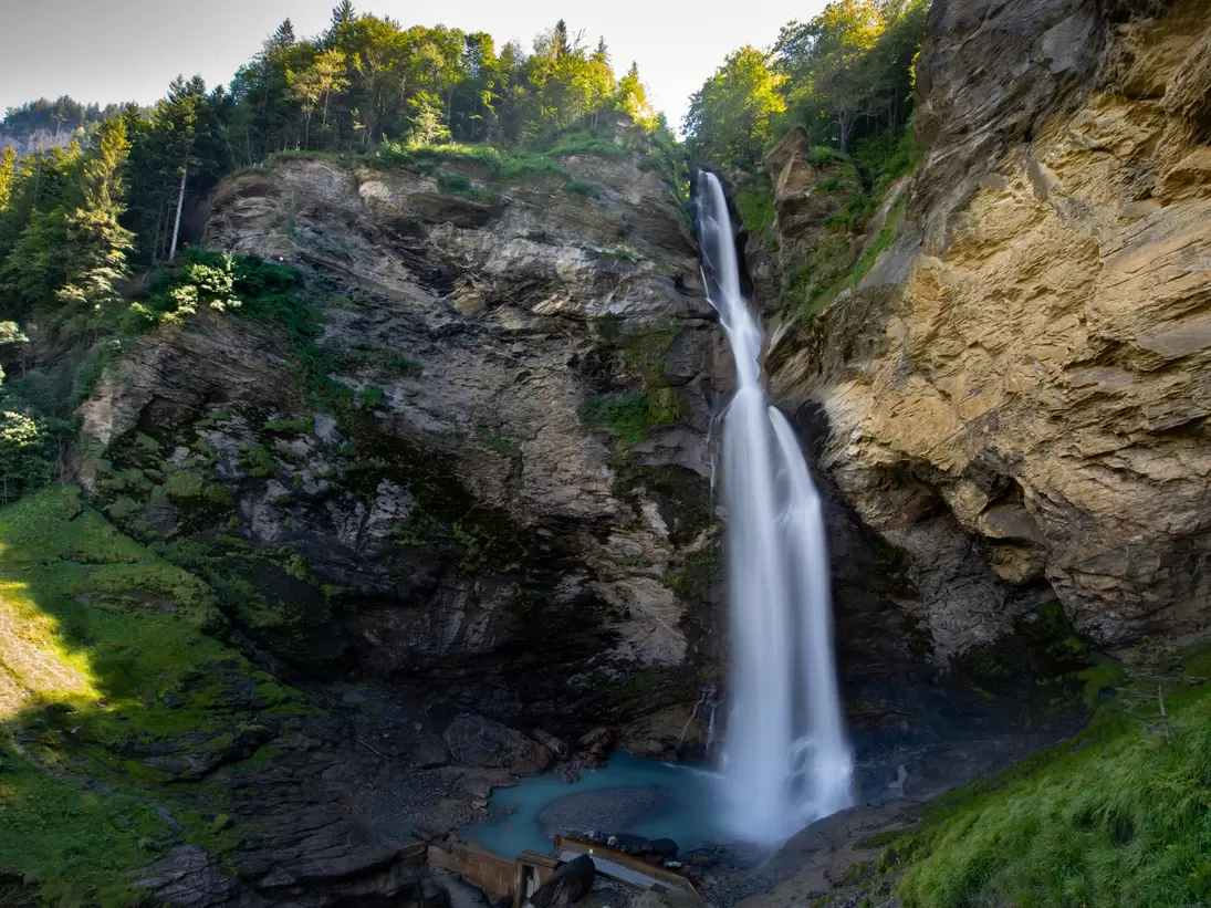 the Reichenbach Falls in Switzerland is a favourite place of the Sherlock Holme fan; Shutterstock ID 1742814446;