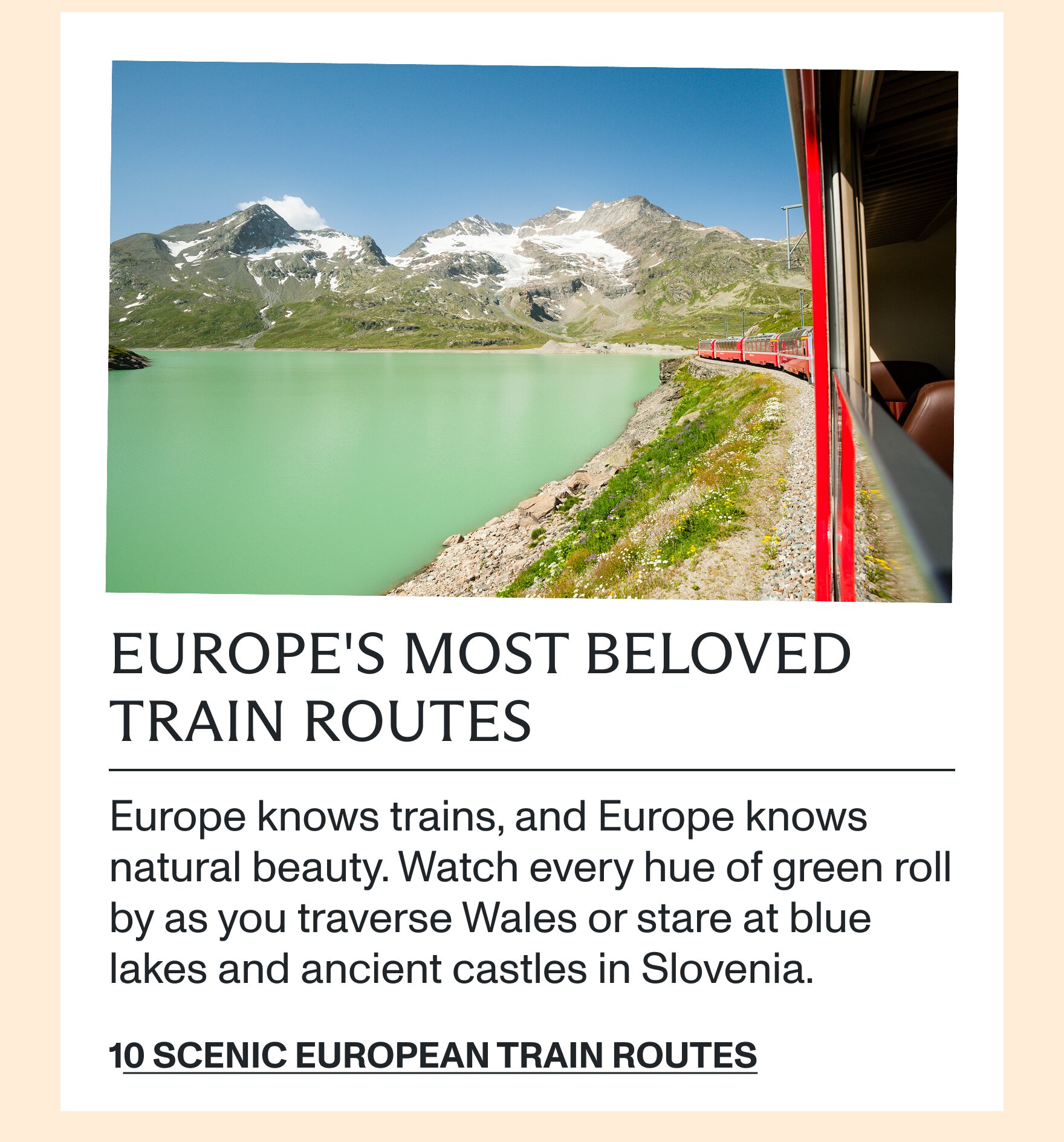 10 scenic European train routes