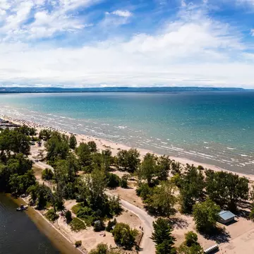 An aerial view of Wasaga Beach, Ontario, Canada. Content zilla/Shutterstock