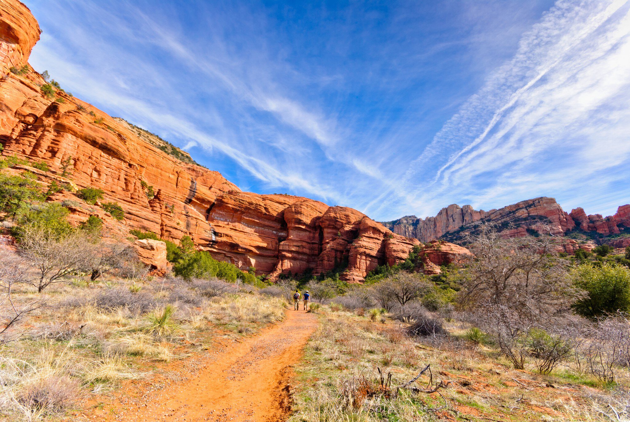 A trail at the Palatki Heritage Site cliff ruins in Sedona, Arizona