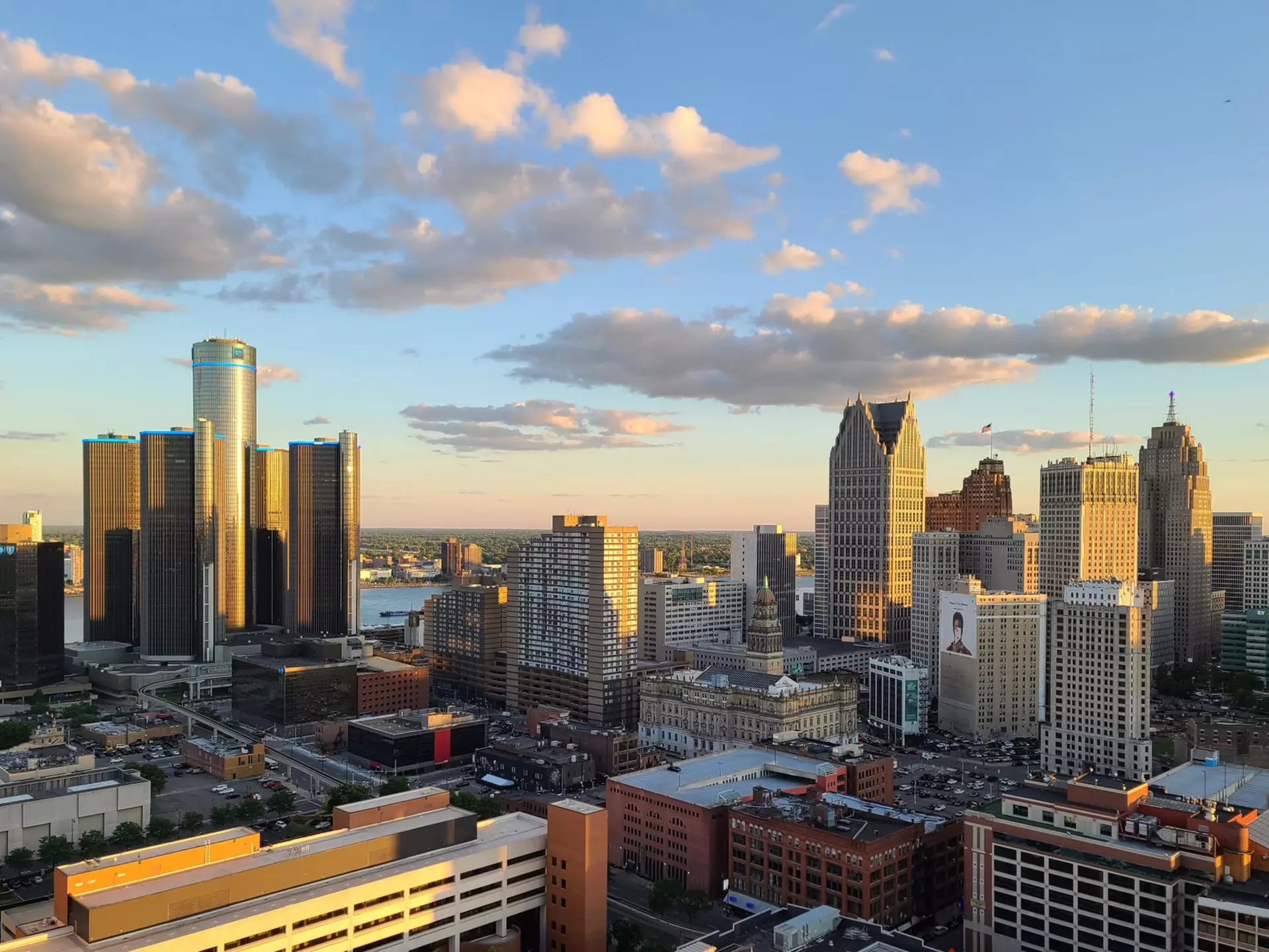 Detroit, Michigan's city skyline. Photo by Mike Kline (notkalvin)/Getty Images