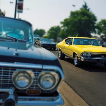 Vintage cars at the Woodward Dream Cruise