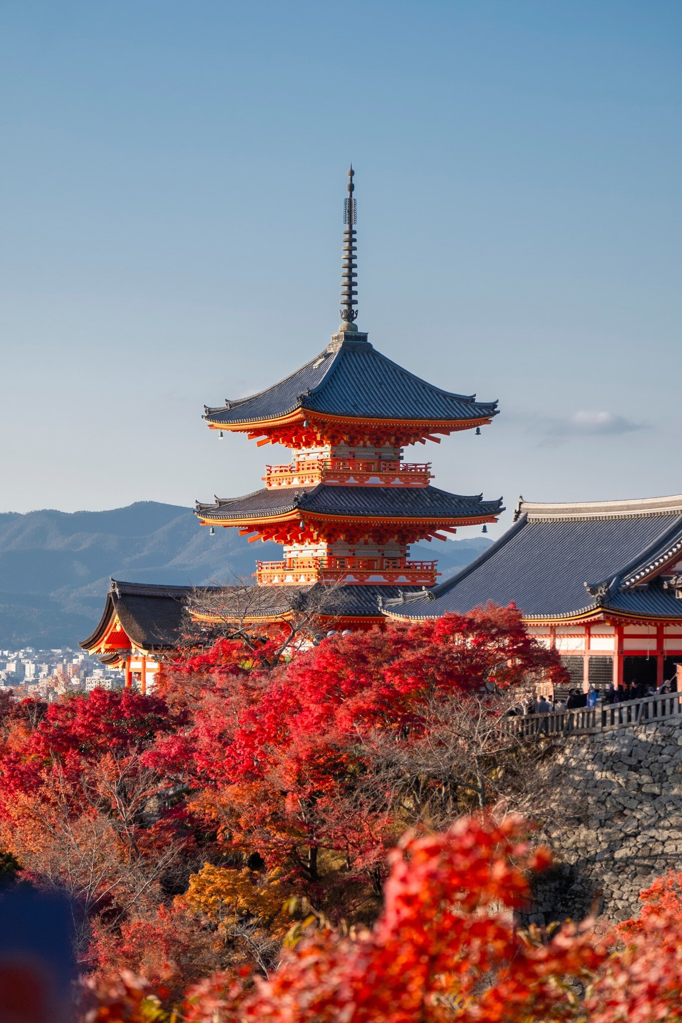 Kiyomizu or Kiyomizu-dera temple in autum season at Kyoto Japan