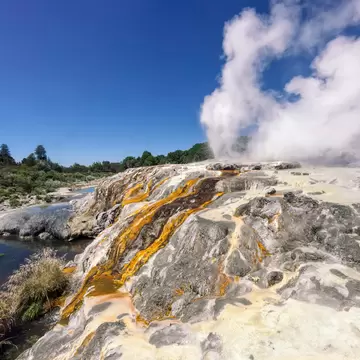Pohutu Geyser in Te Puia – Rotorua, Bay of Plenty, North Island, New Zealand; Shutterstock ID 1454698547;