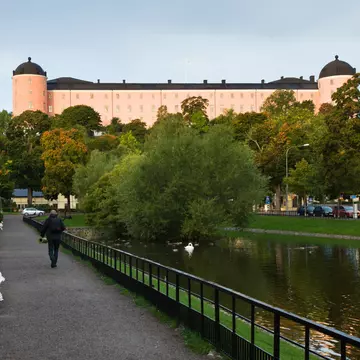 Uppsala, Sweden- July 18, 2025: Uppsala Slott (Uppsala Castle) an old royal residence history museum building museum