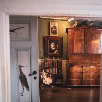 Interior of Anchers Hus, the home of Danish painters Michael and Anna Ancher in Skagen, Denmark.